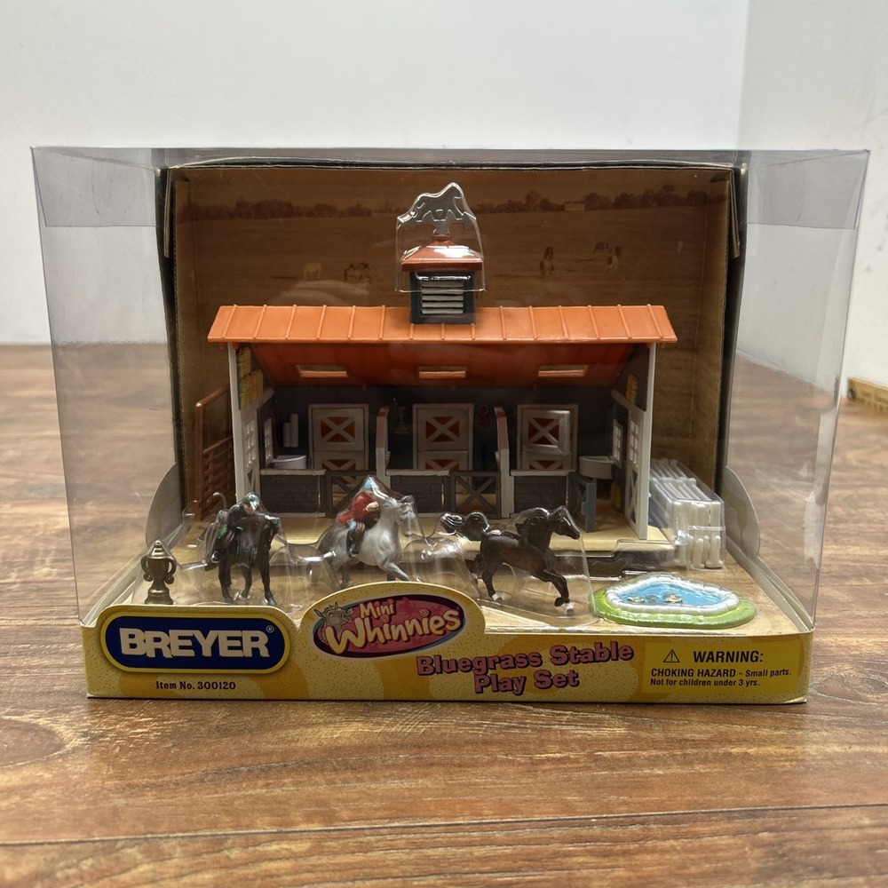 2008 Breyer Mini Whinnies Bluegrass Stable Play Set New No 300120 Pony Farm